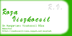 roza viszkocsil business card
