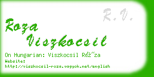 roza viszkocsil business card